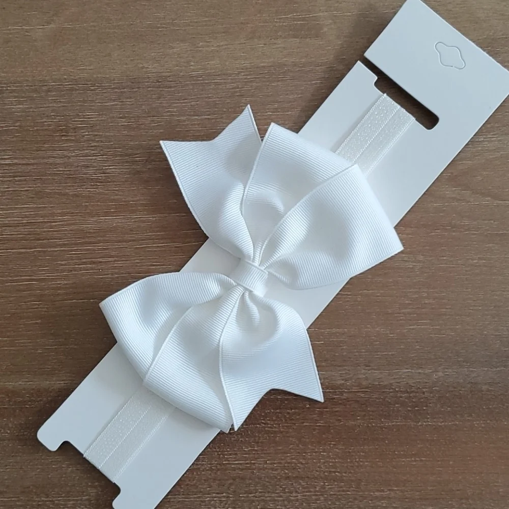 NWT Boutique HairBow Headband White